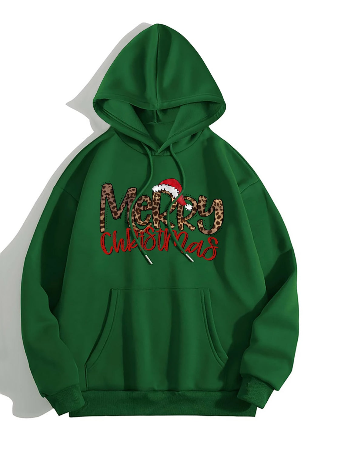 MERRY CHRISTMAS Graphic Drawstring Hoodie Trandify deal