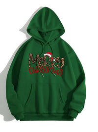 MERRY CHRISTMAS Graphic Drawstring Hoodie Trandify deal