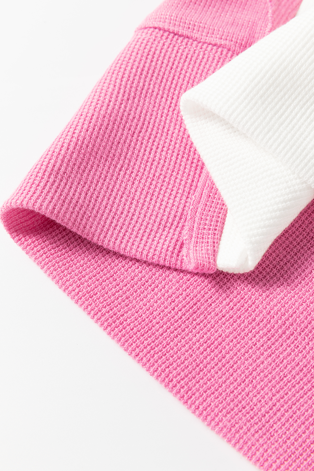 Exposed Seam Contrast Long Sleeve Sweatshirt Trandify Deal