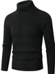 Men's Plus Size Ribbed Turtleneck Sweater – Warm Winter Fashion