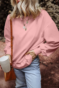 Round Neck Long Sleeve Sweatshirt Trandify Deal