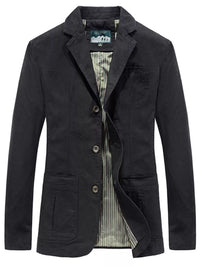 Plus Size Cotton Blazer for Men | Classic Fit Lapel Collar