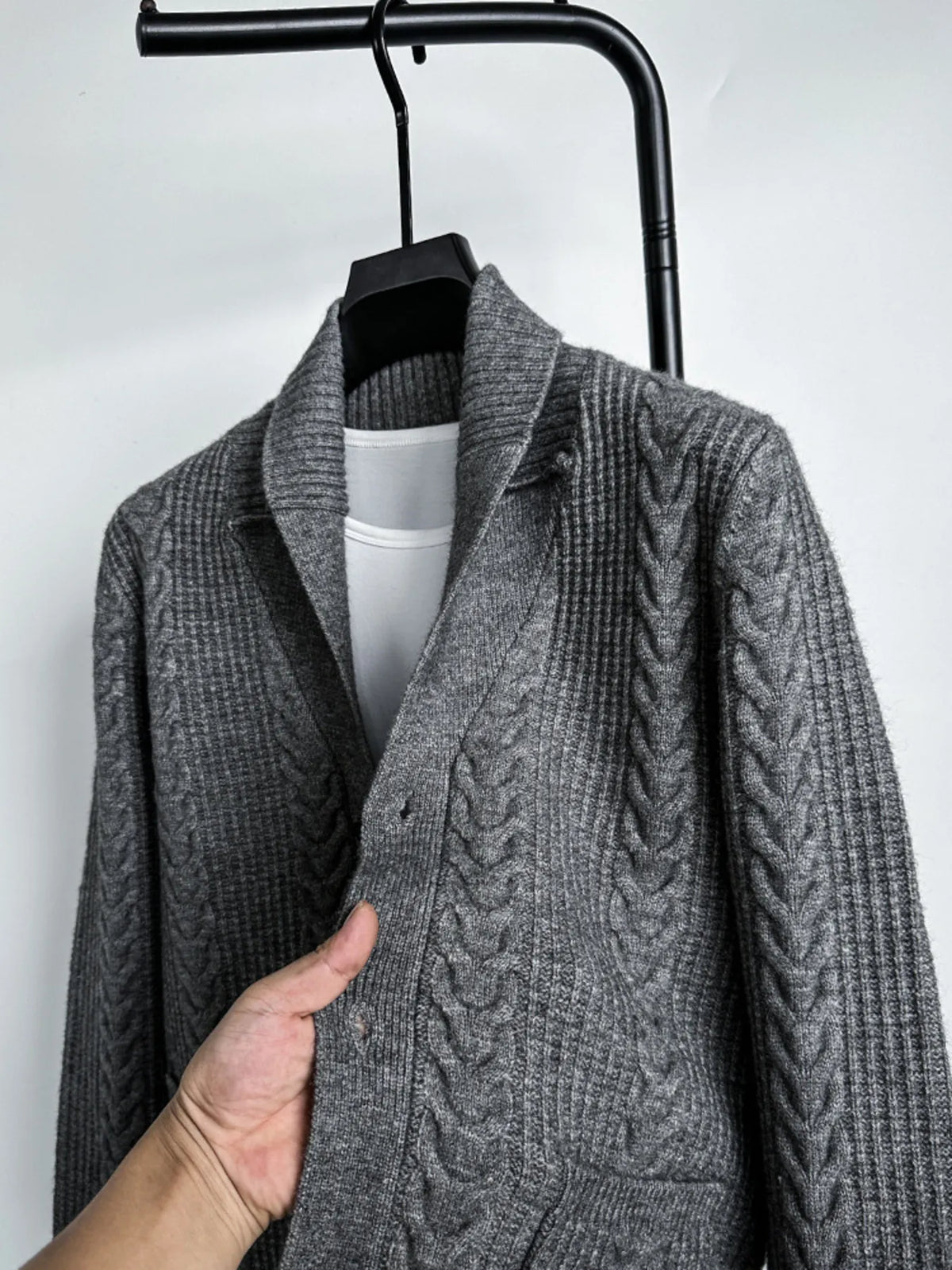 Soft Chunky Knit Cardigan for Men – Cozy Casual Layering Piece