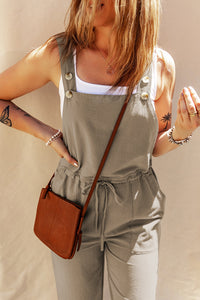 Drawstring Wide Strap Overalls with Pockets Trandify deal