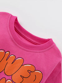 Kids Flower Cartoon Pajama Set - Top & Pants