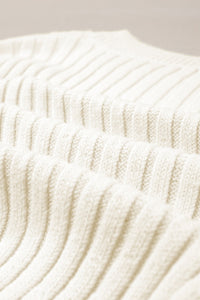 Cable-Knit Round Neck Long Sleeve Sweater Trandify Deal