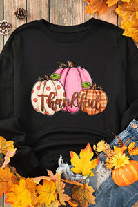 Pumpkin Graphic Round Neck Dropped Shoulder Sweatshirt Trandify Deal