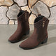 Suede Point Toe Block Heel Boots Trandify Deal