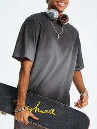 Men's Gradient Color T-Shirt – Soft Cotton Short Sleeve Casual Tee