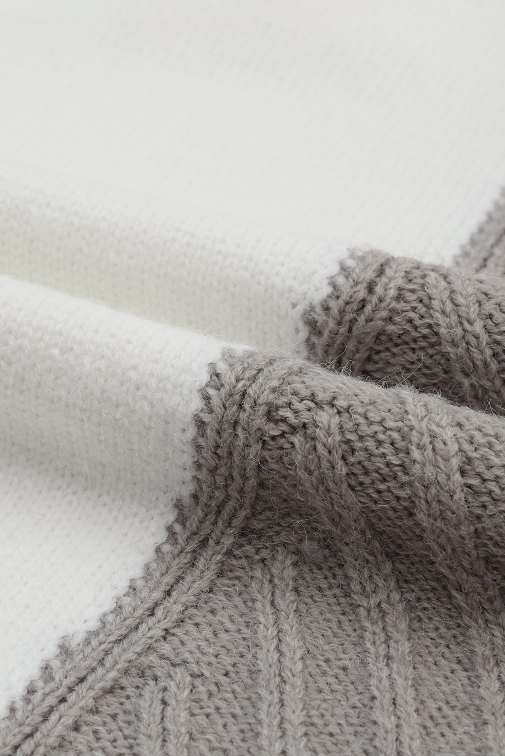 Color Block Textured Drop Shoulder Sweater Trandify Deal