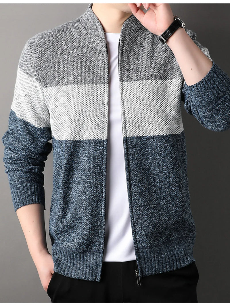 Trendy Men’s Color Block Sweater – Regular Fit & Comfortable Fabric