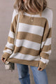 Color Block Round Neck Sweater – Trendy & Comfortable Knitwear Trandify Deal
