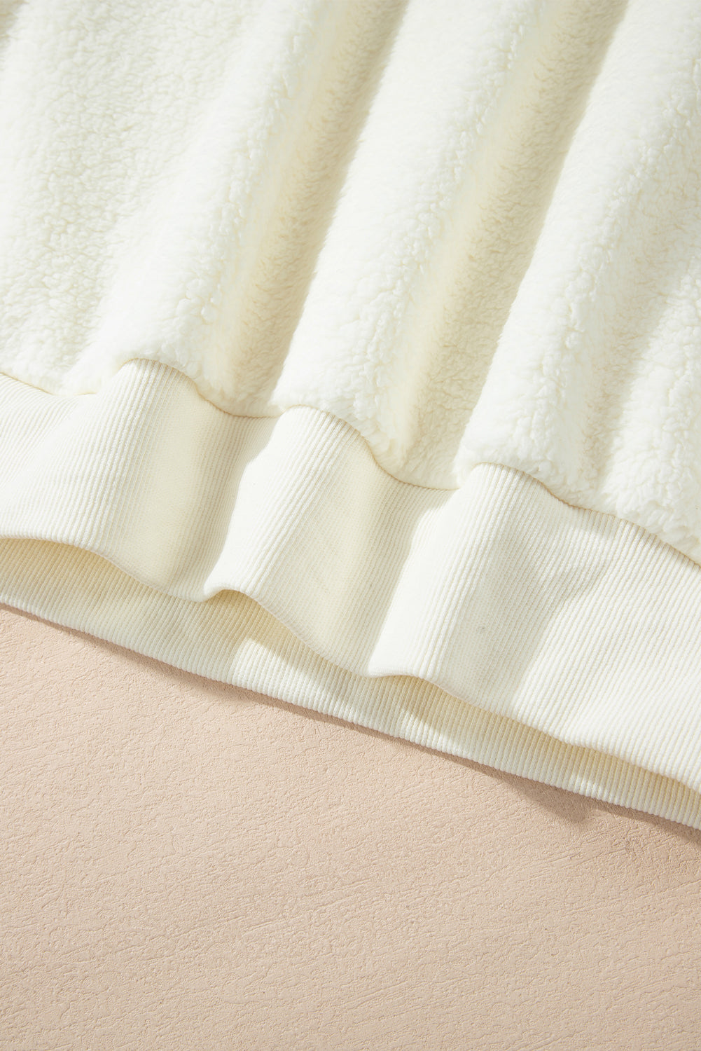 HOWDY Patched Round Neck Sherpa Sweatshirt Trandify Deal