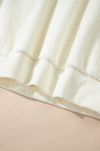 HOWDY Patched Round Neck Sherpa Sweatshirt Trandify Deal