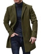 Men’s Plus Size Classic Long Sleeve Overcoat – Winter Wool Blend Coat