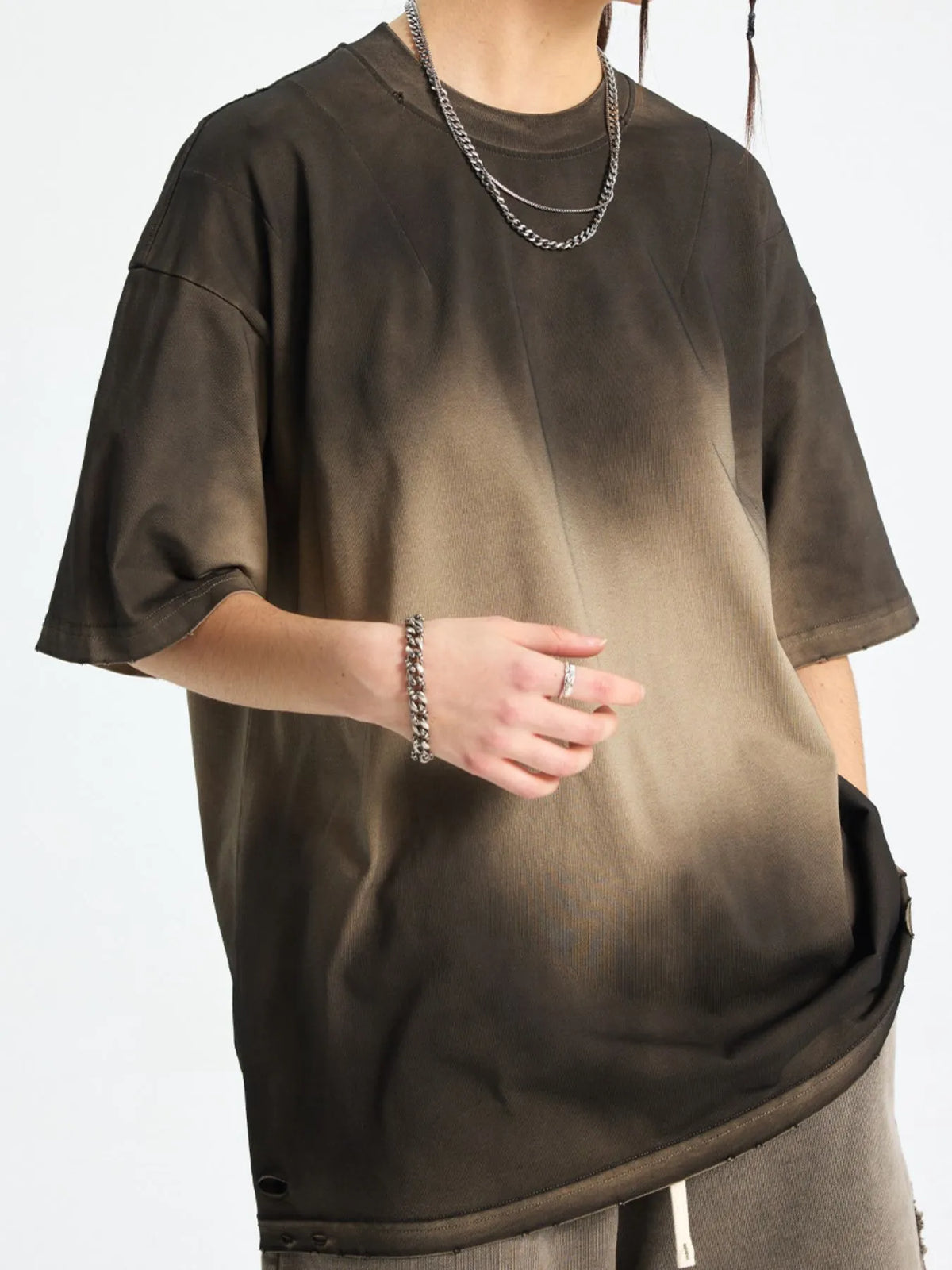 Trendy Fade Design Men’s T-Shirt – Breathable Summer Top