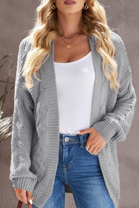 Cable-Knit Open Front Cardigan Trandify Deal