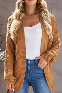 Cable-Knit Open Front Cardigan Trandify Deal