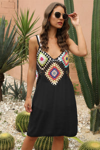 Geometric V-Neck Spaghetti Strap Cover Up Dress Trandify deal