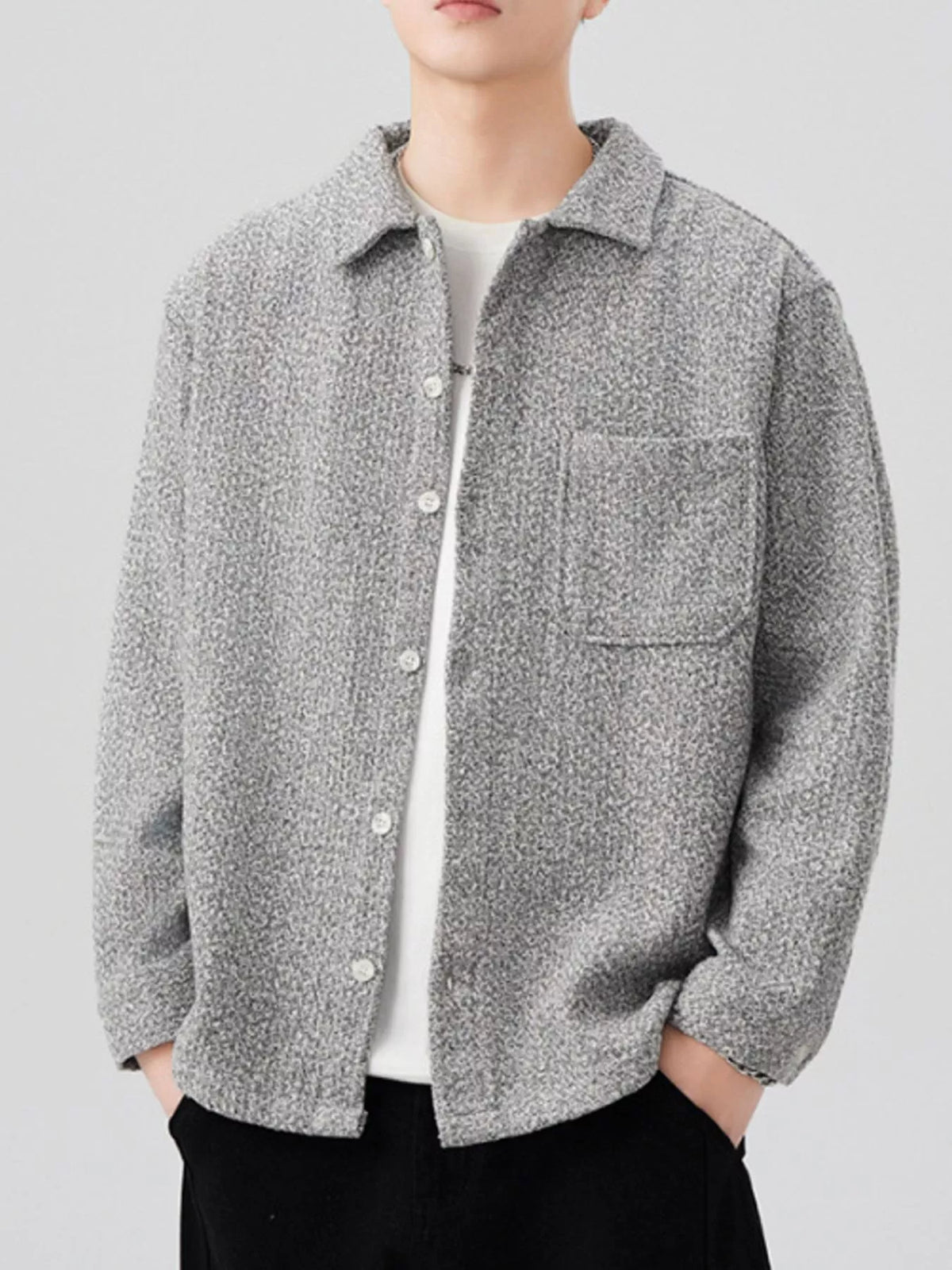 Men's Plus Size Oversized Shacket - Flannel Shirt Jacket