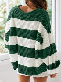 Round Neck Long Sleeve Sweater Trandify Deal