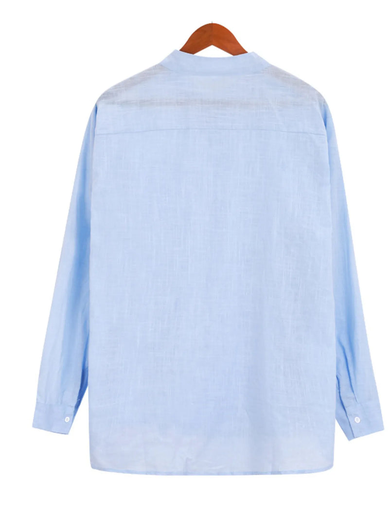 Premium stretch fabric men’s dress shirt with chest pocket – Trendy menswear essential