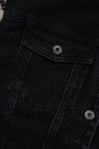 Drawstring Raw Hem Button Up Hooded Denim Jacket Trandify Deal