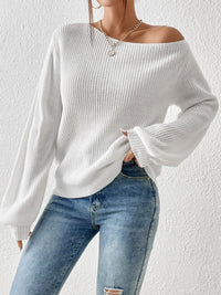 Honey Single Shoulder Long Sleeve Sweater Trandify Deal