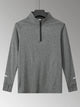 Men’s Plus Size Quarter Zip Active T-Shirt – Gray Moisture-Wicking Gym Top for Big & Tall Men