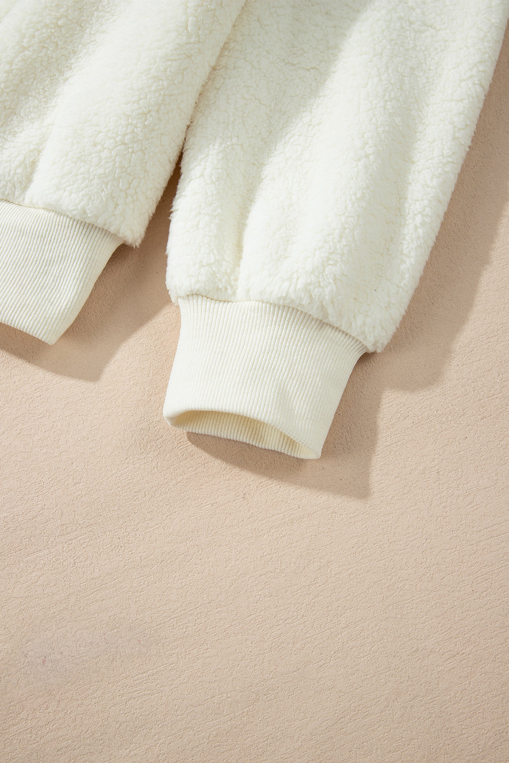 HOWDY Patched Round Neck Sherpa Sweatshirt Trandify Deal