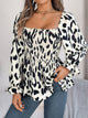 Square Neck Flounce Sleeve Blouse Trandify Deal
