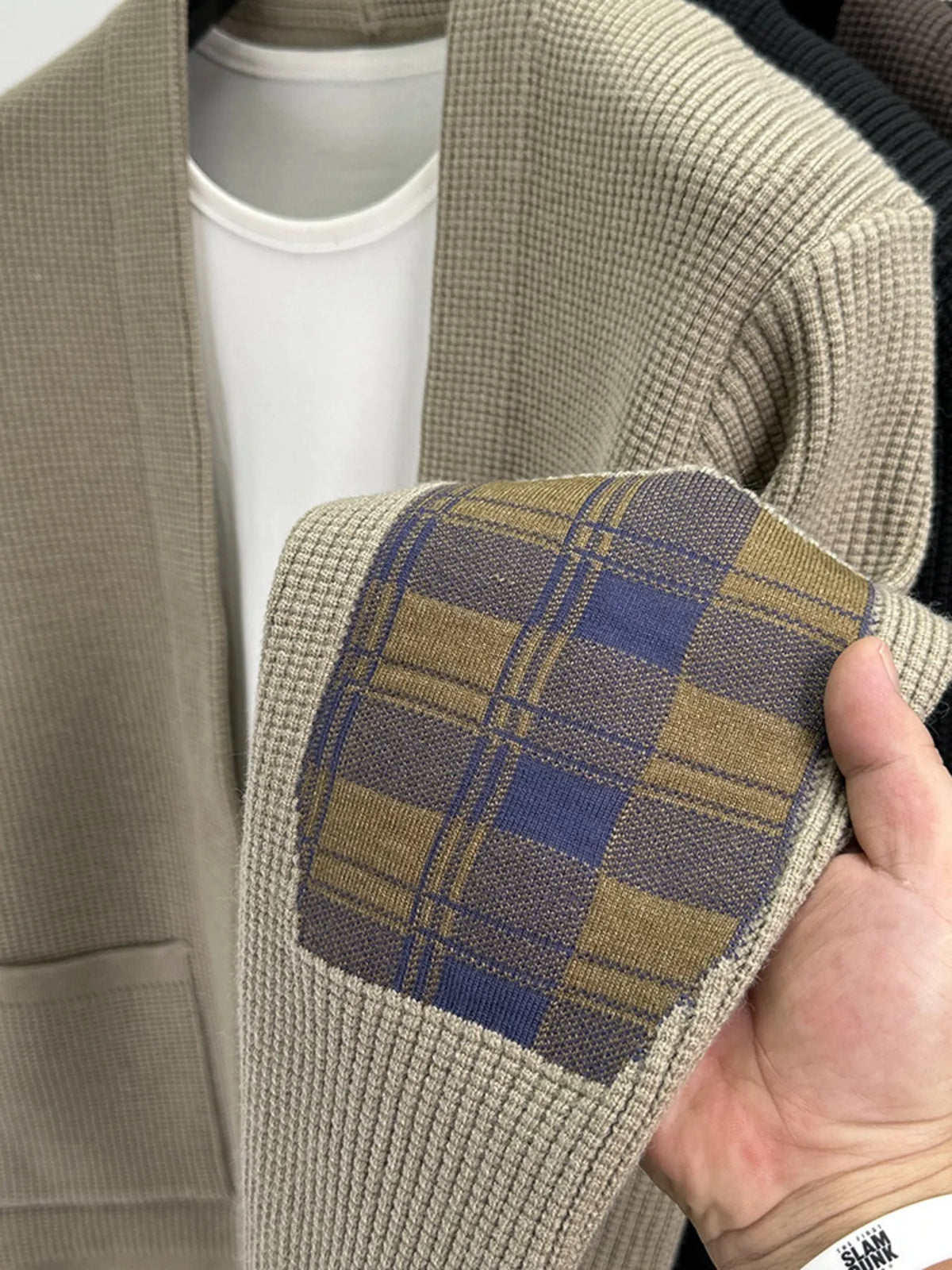 Men's Plus Size Button-Up Long Sleeve Cardigan – Camel Casual Knit Sweater for Big & Tall Men