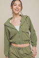Love Tree Drawstring Hem Hooded Zip-Up Jacket Trandify deal