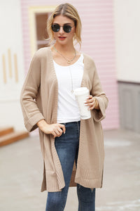 Open Front Long Sleeve Cardigan Trandify Deal