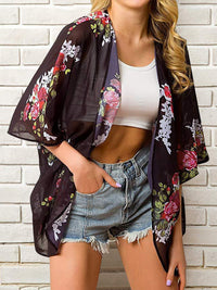 Open Front Half Sleeve Cover-Up Trandify deal