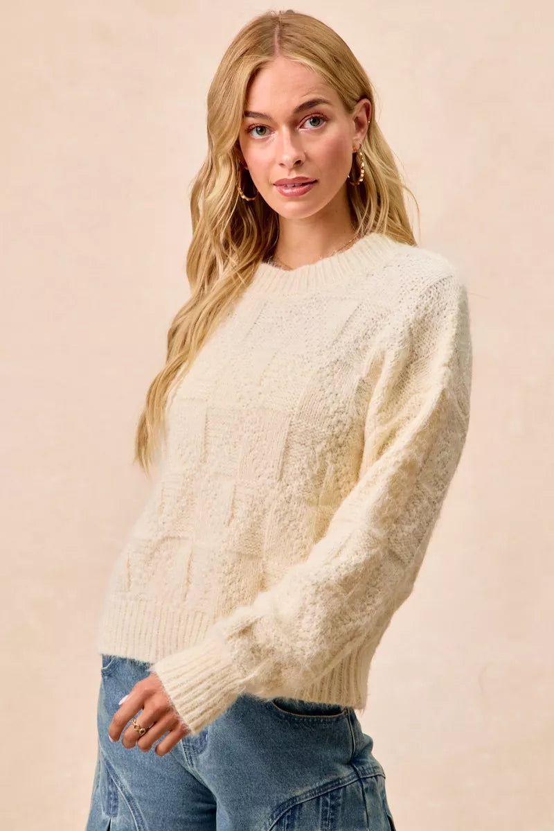 BiBi Women's Ribbed Drop Shoulder Sweater