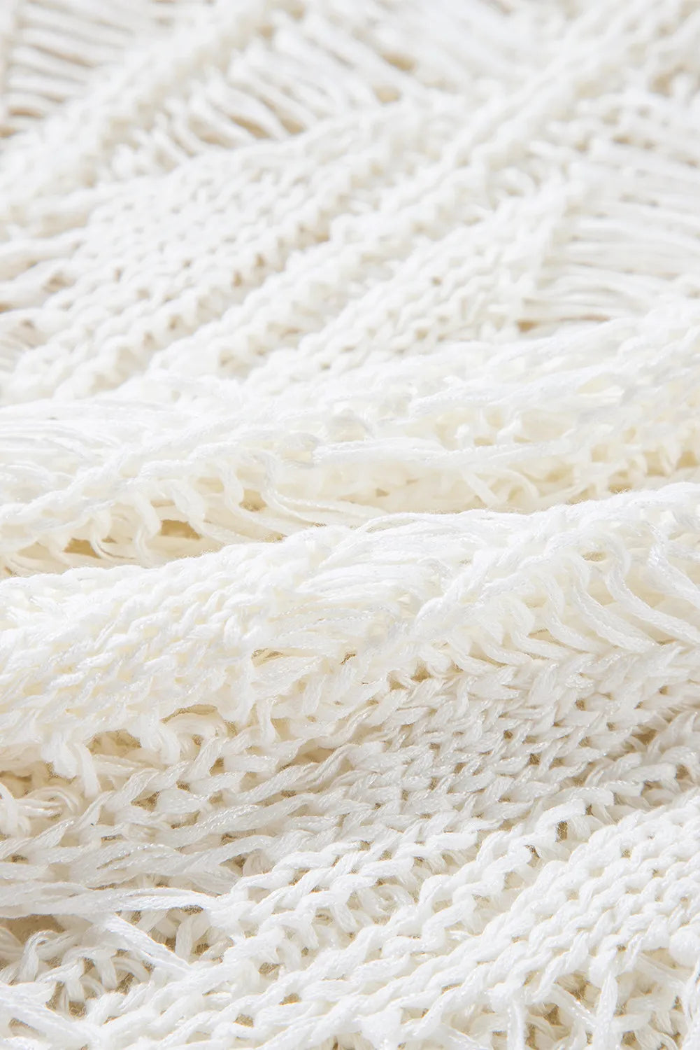 Cutout Round Neck Long Sleeve Knit Cover Up Trandify Deal