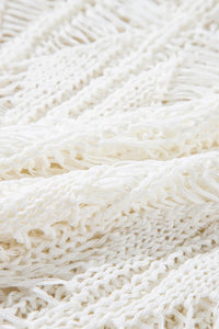 Cutout Round Neck Long Sleeve Knit Cover Up Trandify Deal