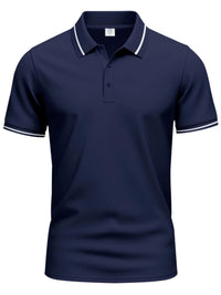 Plus size men’s collared polo – moisture-wicking fabric for golf & casual wear