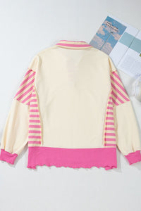 Valentine’s Day Sequin Heart Pattern Long Sleeve Sweatshirt Trandify Deal