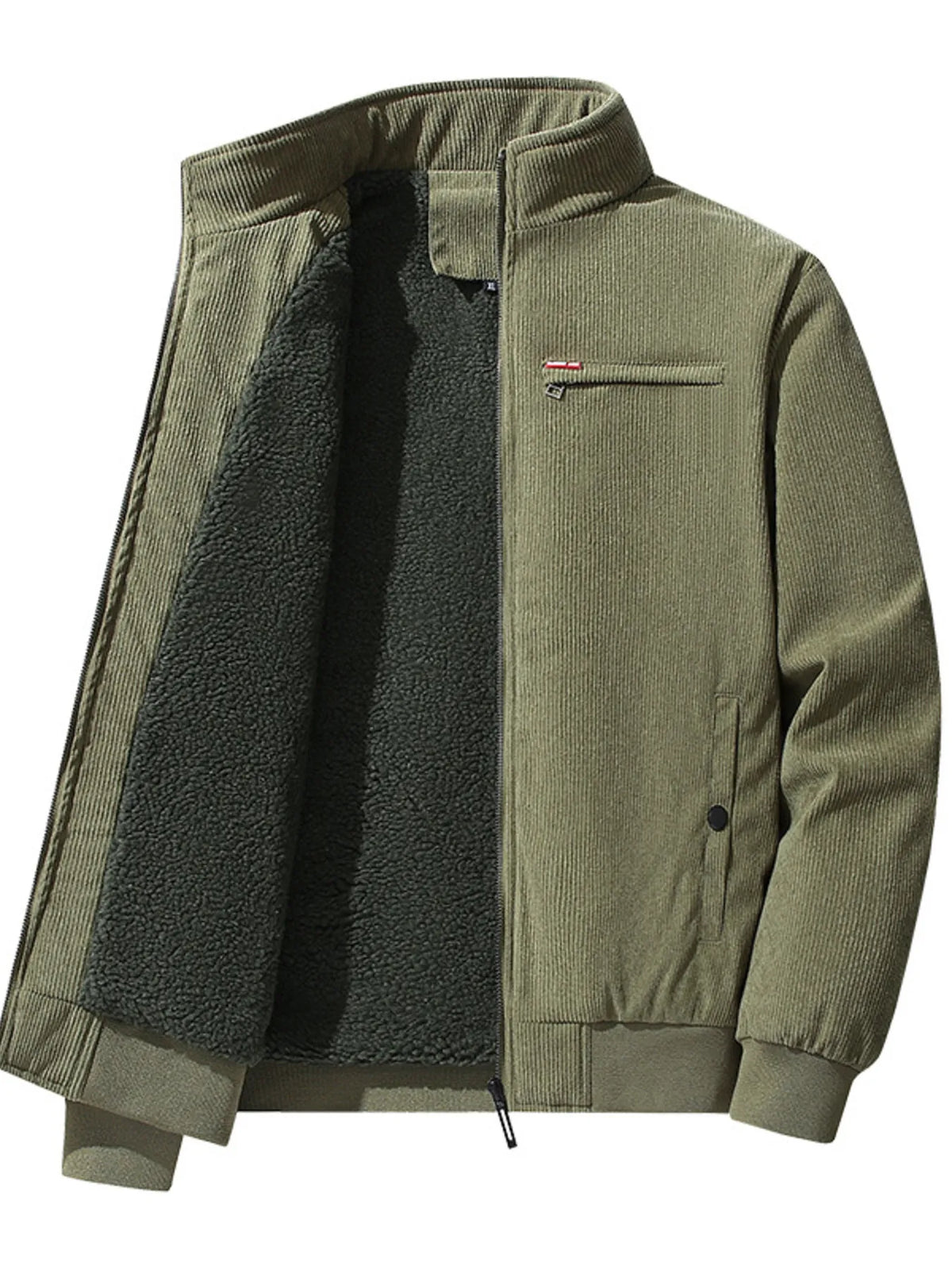 Plus Size Sherpa Jacket for Men | Corduroy Bomber