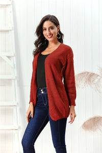 Open Front Long Sleeve Cardigan Trandify Deal