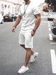 Men’s Plus Size Summer Outfit – 2-Piece T-Shirt & Shorts Set | Free Shipping