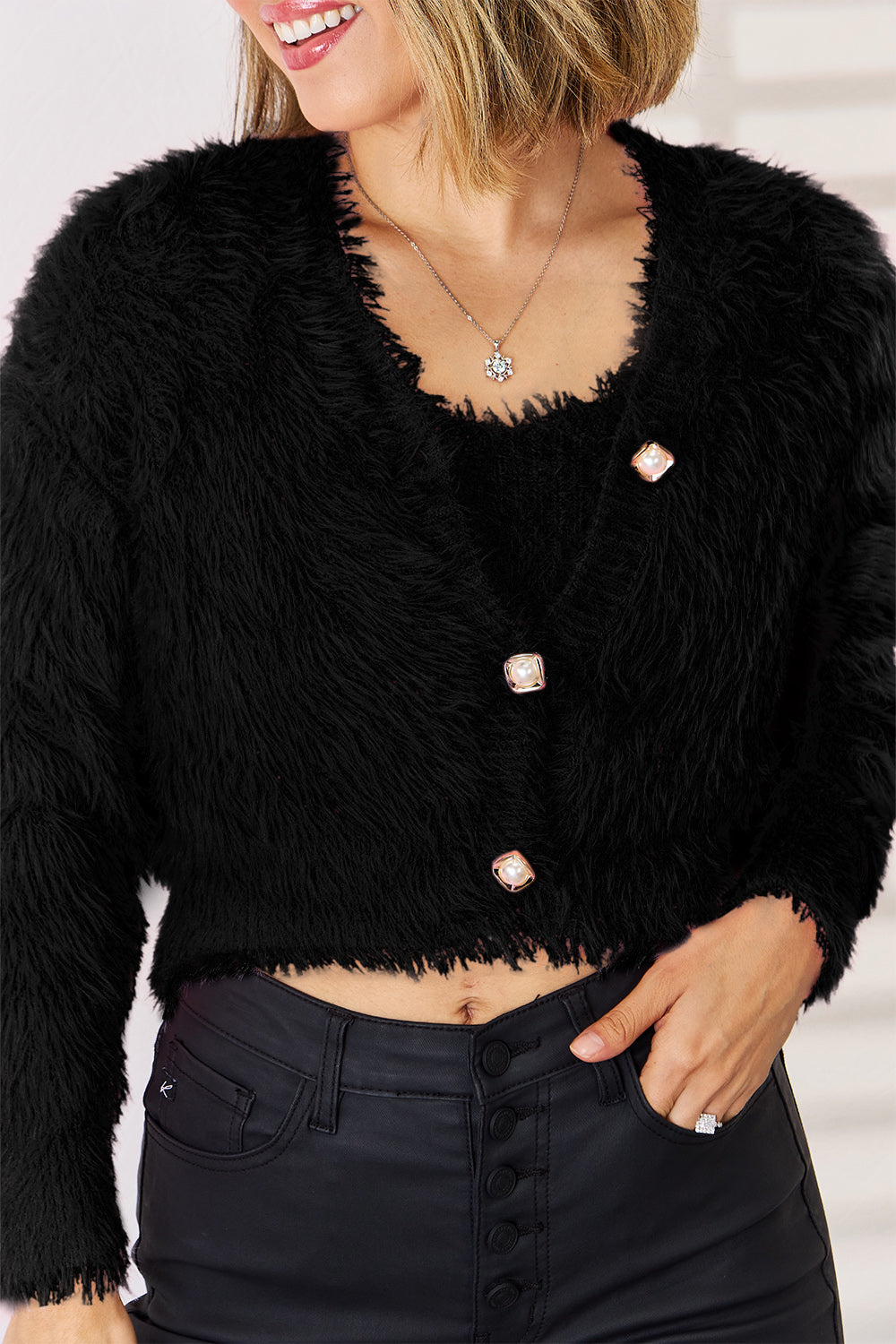 Scoop Neck Vest and Cardigan Sweater Set Trandify deal