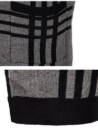 Casual Big & Tall Cardigan for Men – Lightweight Plaid Layering Piece