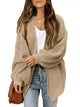 Oversized Chunky Knit Cardigan - Cable Knit Open Front Sweater