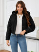 Pocketed Long Sleeve Cropped Hooded Winter Coat Trandify Deal