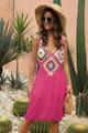 Geometric V-Neck Spaghetti Strap Cover Up Dress Trandify deal