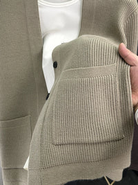 Men's Plus Size Button-Up Long Sleeve Cardigan – Camel Casual Knit Sweater for Big & Tall Men