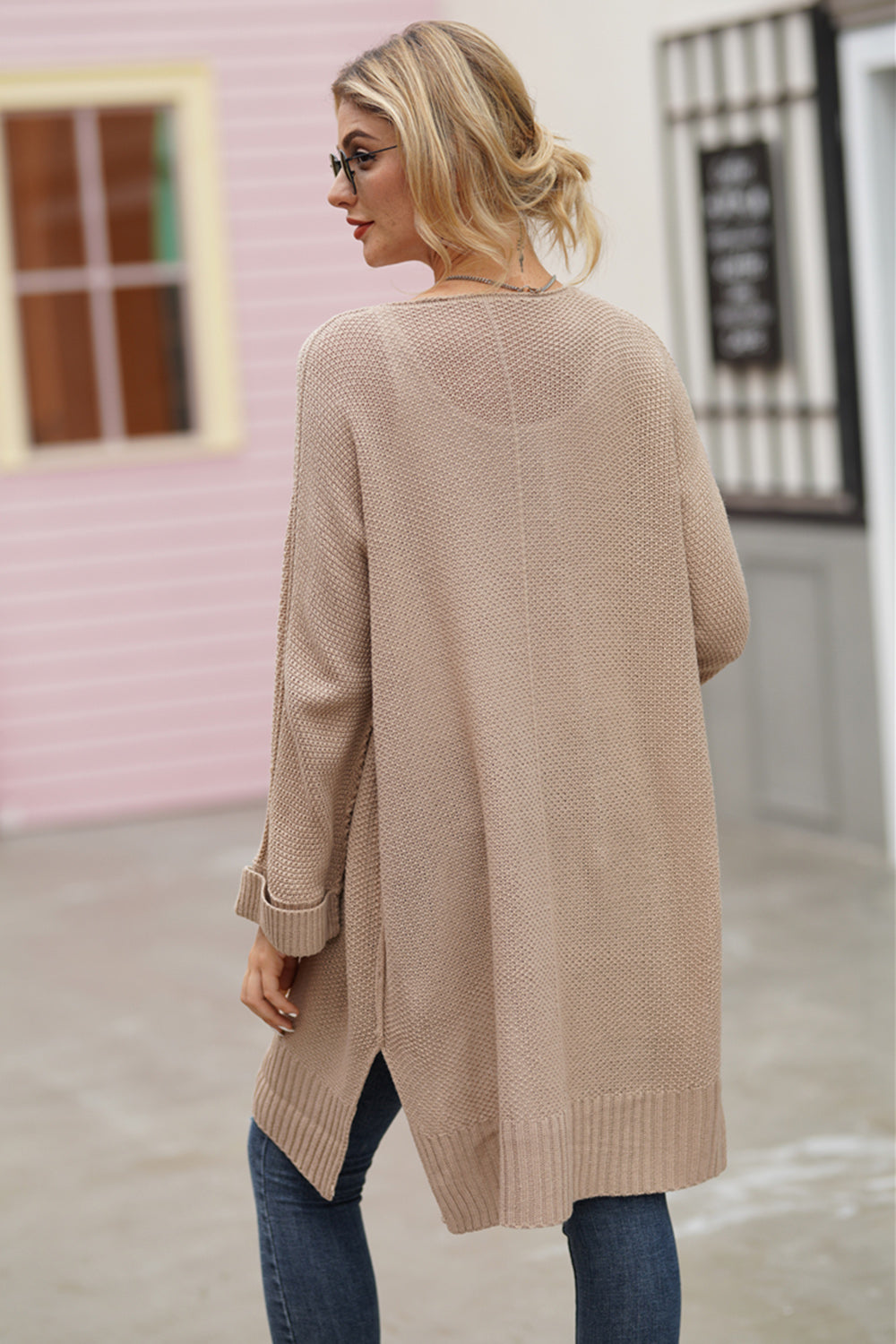 Open Front Long Sleeve Cardigan Trandify Deal